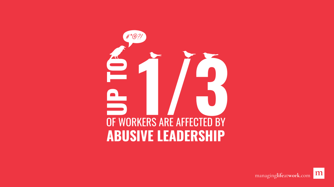 Up to 1/3 of workers are affected by abusive leadership